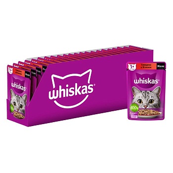 Whiskas Рагу с Говядиной и Ягненком 28х75г купить 