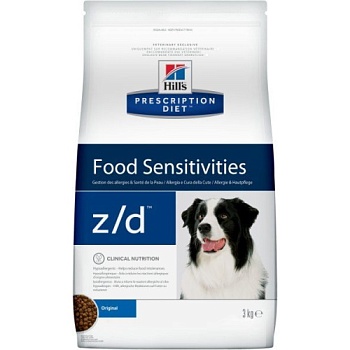 Hills Сухой корм для собак Z/D Ultra полноценный диетический рацион при острых пищевых аллергиях 3кг купить 
