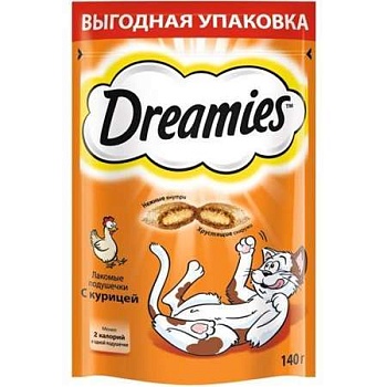 Dreamies Лакомые Подушечки с Курицей 140г купить 