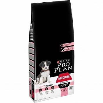 PRO PLAN Puppy Medium Sensitive Skin сухой корм для щенков средних пород 10 - 25 кг с чувствительной кожей Лосось 3кг купить 