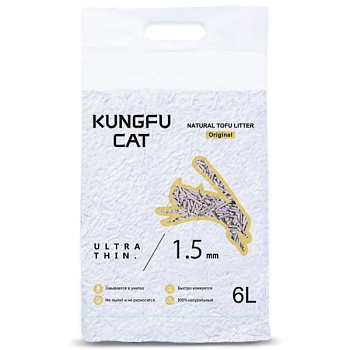 Kungfu Cat Tofu Original Наполнитель растительный комкующийся 6л купить 