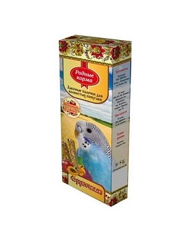 РОДНЫЕ КОРМА Зерновая палочка для попугаев Фруктовые 2х45гр купить  зоотовары для животных