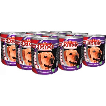ЗООГУРМАН BIG DOG консервы для собак Телятина с овощами 9х850гр купить 