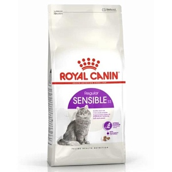 Royal Canin SENSIBLE 33 корм для кошек с чувствительной пищеварительной системой в возрасте сгода до 7 лет 200г купить 