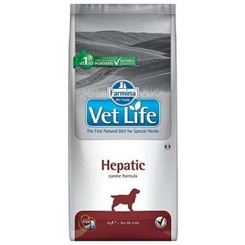 Farmina Vet life Hepatic Диета для собак при хронической печеночной недостаточности 12кг купить 