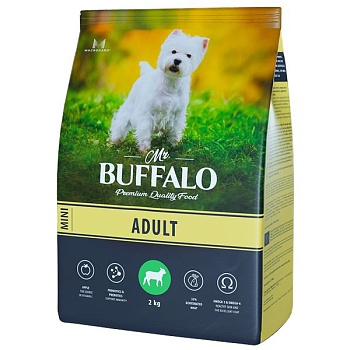 Mr.Buffalo B125 ADULT MINI сухой корм для собак мелких пород с Ягненком 2кг купить 