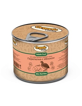 Organic Сhoice консервы для собак мелких и средних пород перепелка с яблоком 12х240г купить  зоотовары для животных