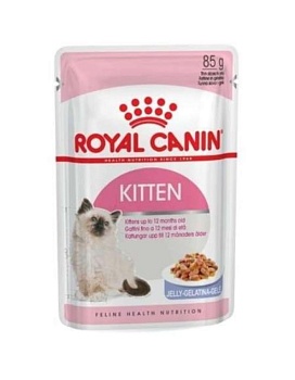 Royal Canin Kitten влажный корм для котят в период роста с 4-х до 12-х месяцев в желе 28х85г купить  зоотовары для животных