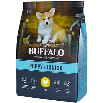 Mr.Buffalo PUPPY & JUNIOR сухой корм для щенков и юниоров с курицей 2кг купить 