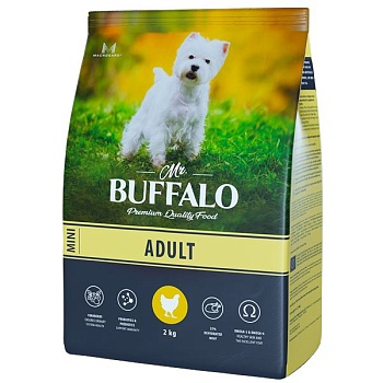 Mr.Buffalo B125 ADULT MINI сухой корм для собак мелких пород с курицей 2кг купить 