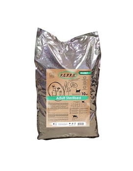 PEPPO Сухой корм для кошек Стериллизованных и кастрированных кошек Кролик 10кг купить  зоотовары для животных