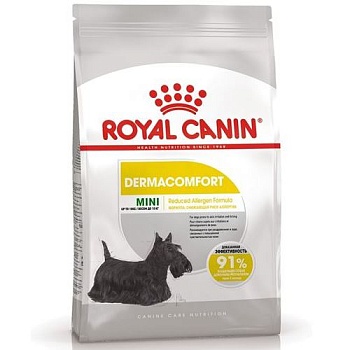 ROYAL CANIN MINI DERMACOMFORT корм для собак мелких пород с раздраженной и зудящей кожей 3кг купить 