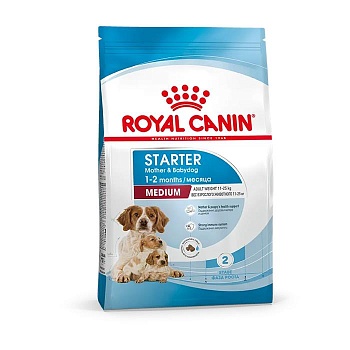 ROYAL CANIN MEDIUM STARTER сухой корм для средних пород щенков до 2-х месяцев, беременных и кормящих сук 4кг купить  зоотовары для животных