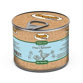 Organic Сhoice консервы для кошек утка с бататом 12х240г купить 