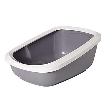 SAVIC Туалет для кошек ASEO JUMBO с бортом серый 2001-00WG купить 